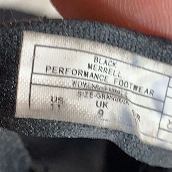 Merrell Strappy Black Leather Thong  Sandals Sz 11 - Picture 5 of 6